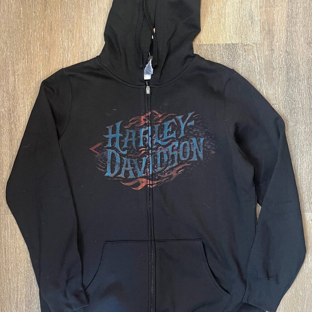 Harley-Davidson Zip Hoodie | Vintage Biker Style | Graphic Hoodie nwt